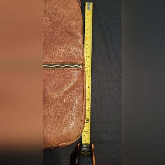 Fossil Foldover Leather Crossbody Messenger Bag - Picture 7 of 15